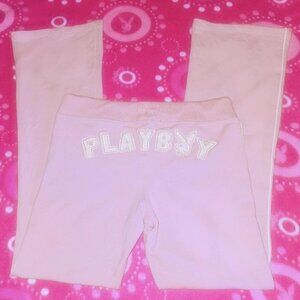 Rare Playboy Bunny Playmate 53 Embroidered Low Rise Track Pants